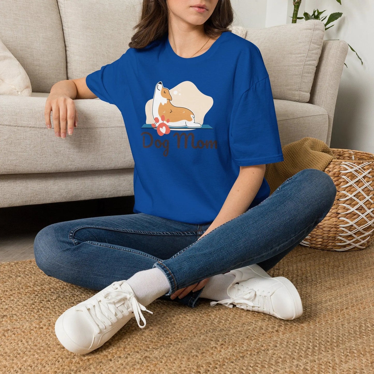 Dog Mom T-Shirt — Colorful Paw Print Tee for Pet Lovers