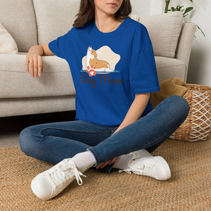 Dog Mom T-Shirt — Colorful Paw Print Tee for Pet Lovers