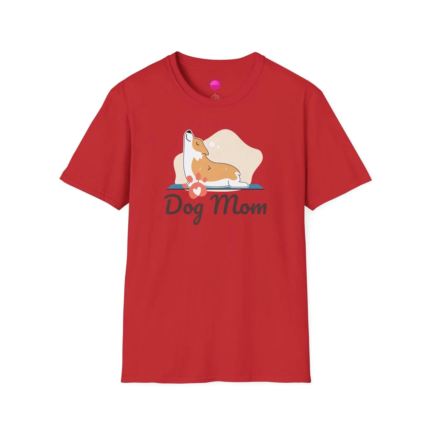 Dog Mom T-Shirt — Colorful Paw Print Tee for Pet Lovers