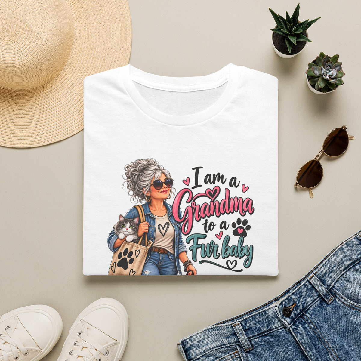 Grandma to a Fur Baby T-Shirt — Cute Pet Lover Grandma Tee