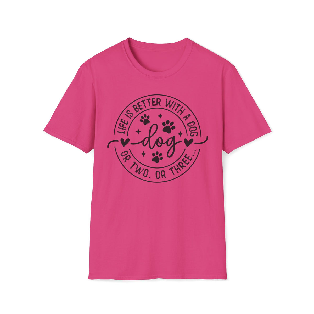 Dog Lover T-Shirt — "Life Is Better With a Dog" Casual Graphic Tee
