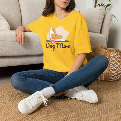 Dog Mom T-Shirt — Colorful Paw Print Tee for Pet Lovers
