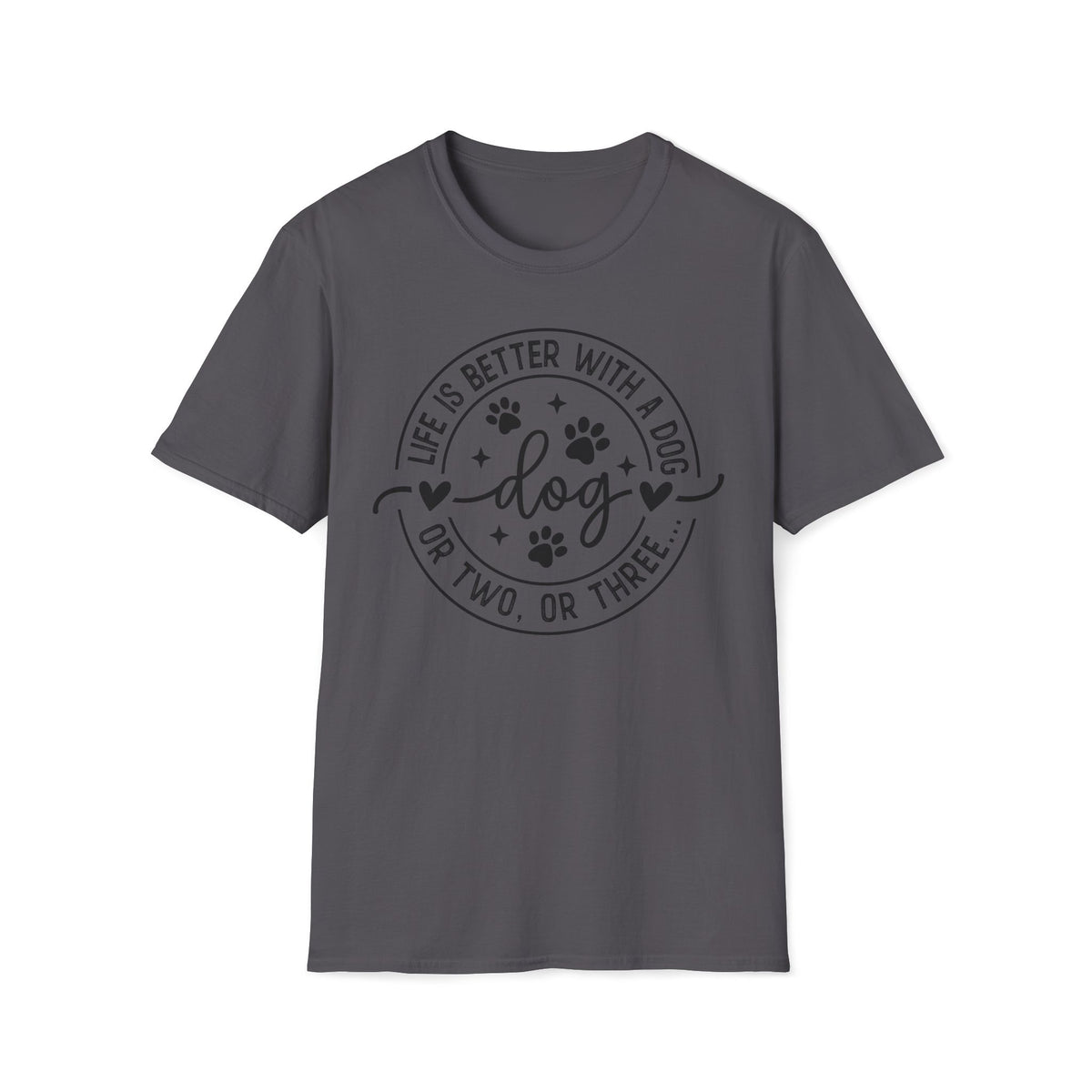 Dog Lover T-Shirt — "Life Is Better With a Dog" Casual Graphic Tee