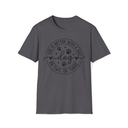 Dog Lover T-Shirt — "Life Is Better With a Dog" Casual Graphic Tee