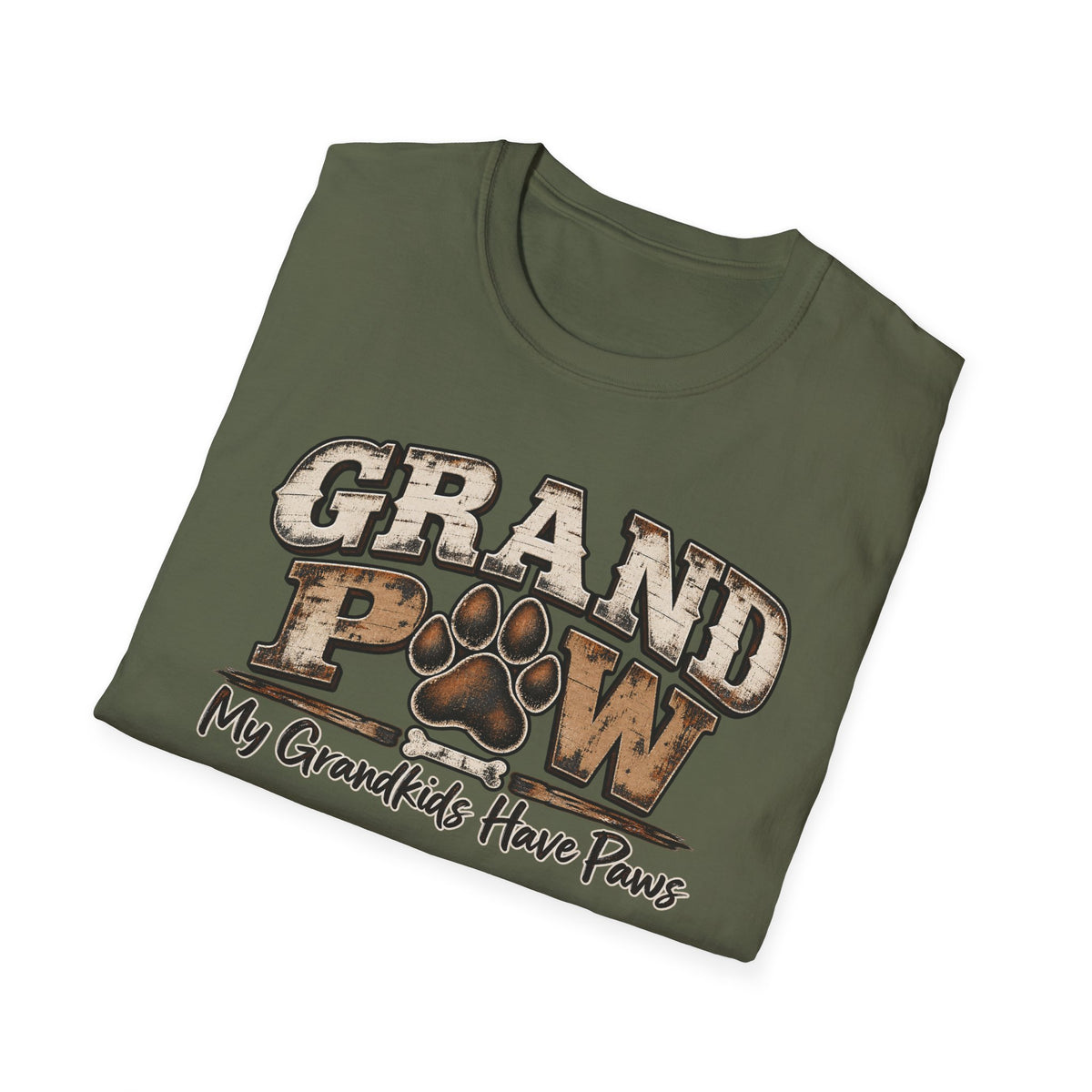 T-Shirt — "Grand Paw" My Grandkids Have Paws Dog Lover Tee