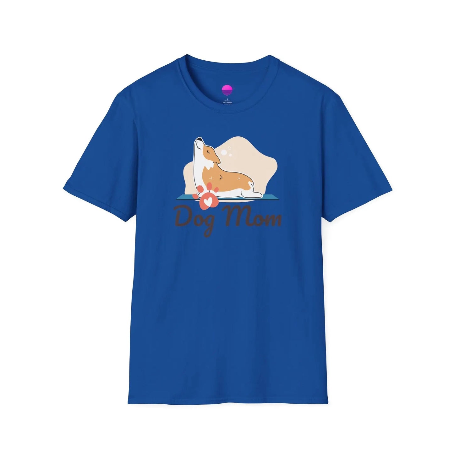 Dog Mom T-Shirt — Colorful Paw Print Tee for Pet Lovers