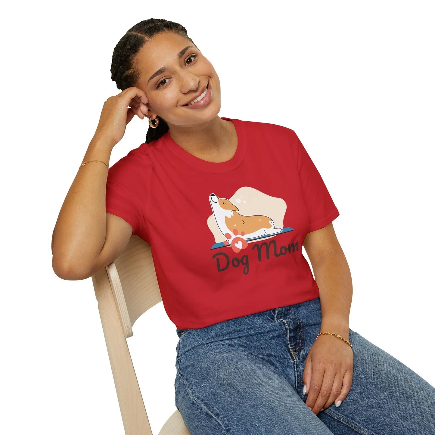 Dog Mom T-Shirt — Colorful Paw Print Tee for Pet Lovers