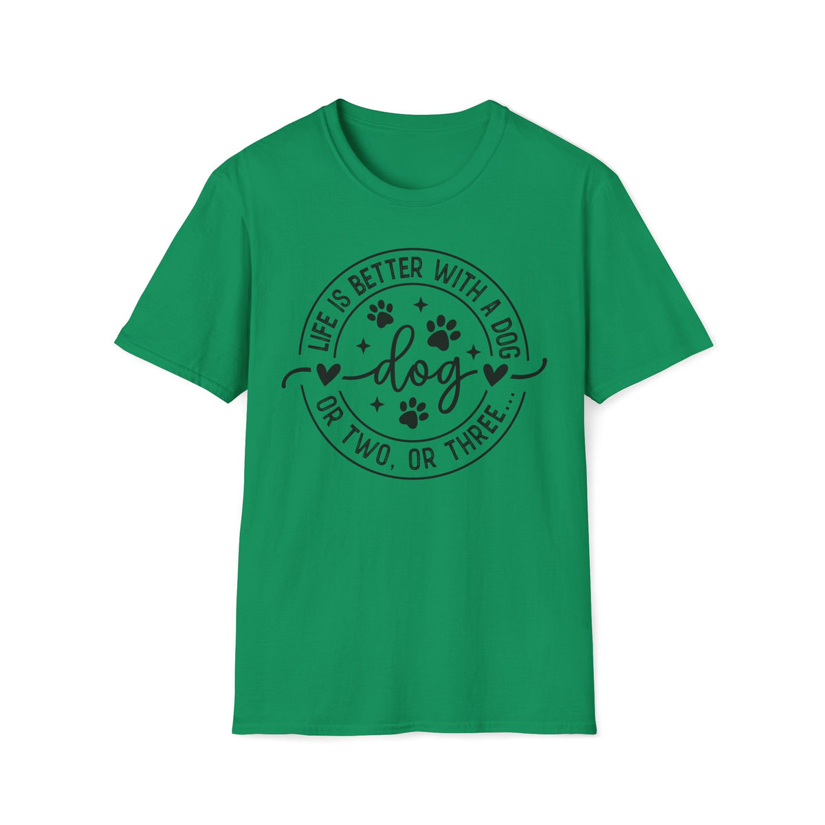 Dog Lover T-Shirt — "Life Is Better With a Dog" Casual Graphic Tee