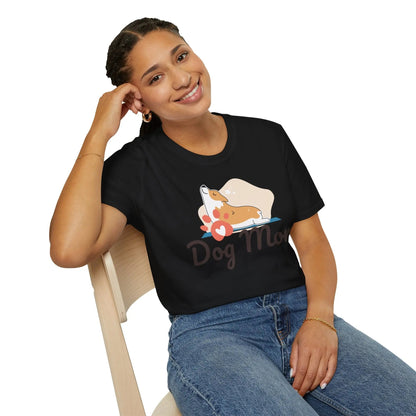 Dog Mom T-Shirt — Colorful Paw Print Tee for Pet Lovers