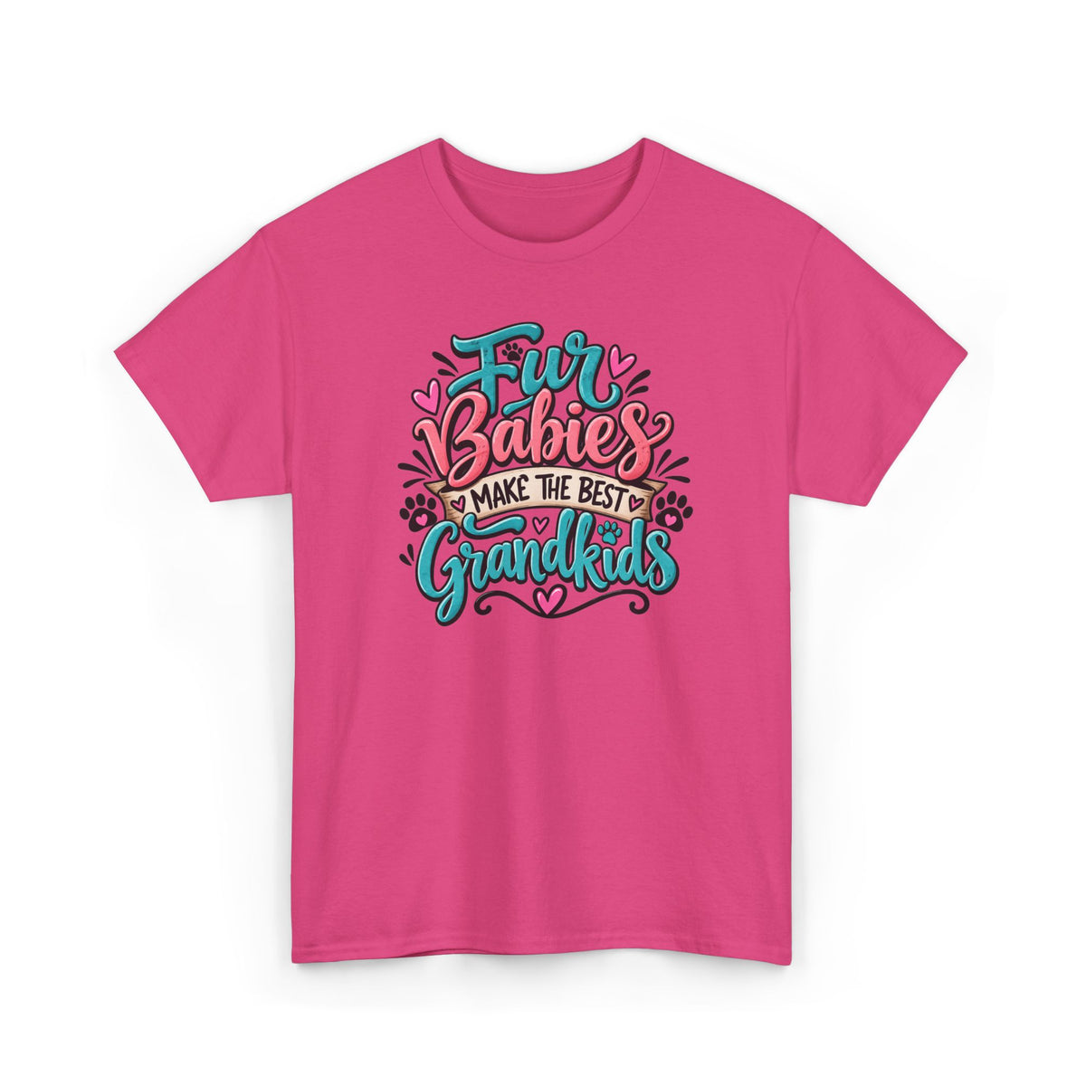 T-Shirt — "Fur Babies Make the Best Grandkids" Pet Lover Graphic Tee