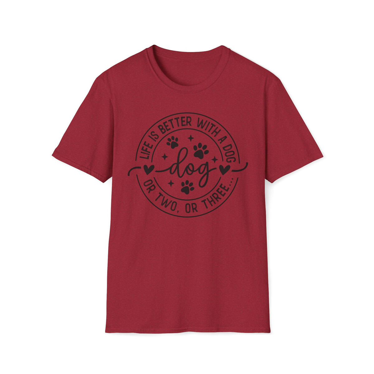 Dog Lover T-Shirt — "Life Is Better With a Dog" Casual Graphic Tee