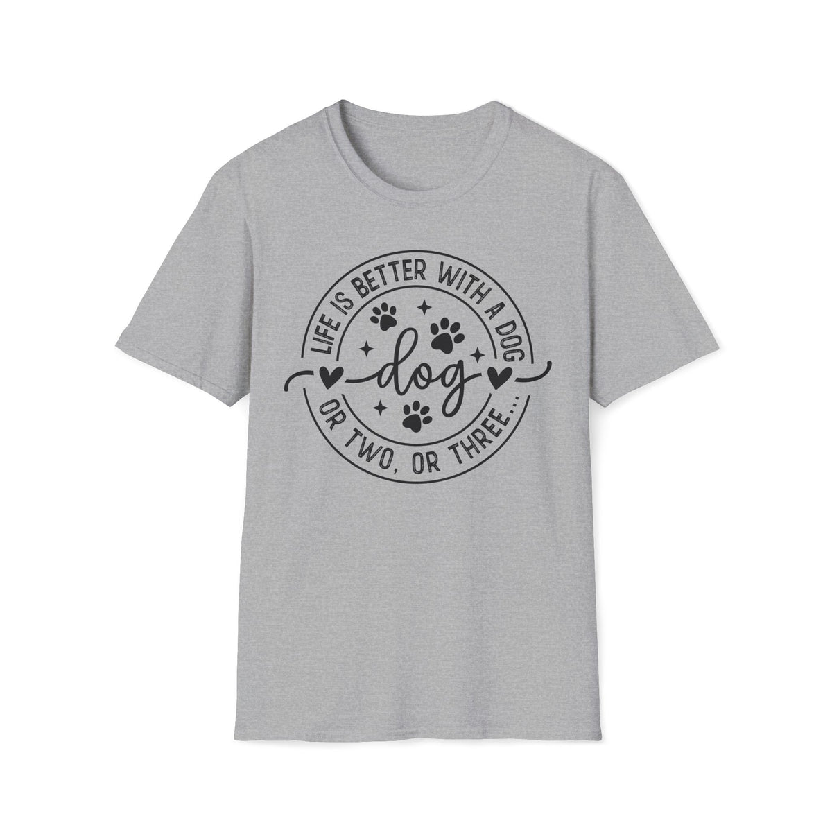 Dog Lover T-Shirt — "Life Is Better With a Dog" Casual Graphic Tee