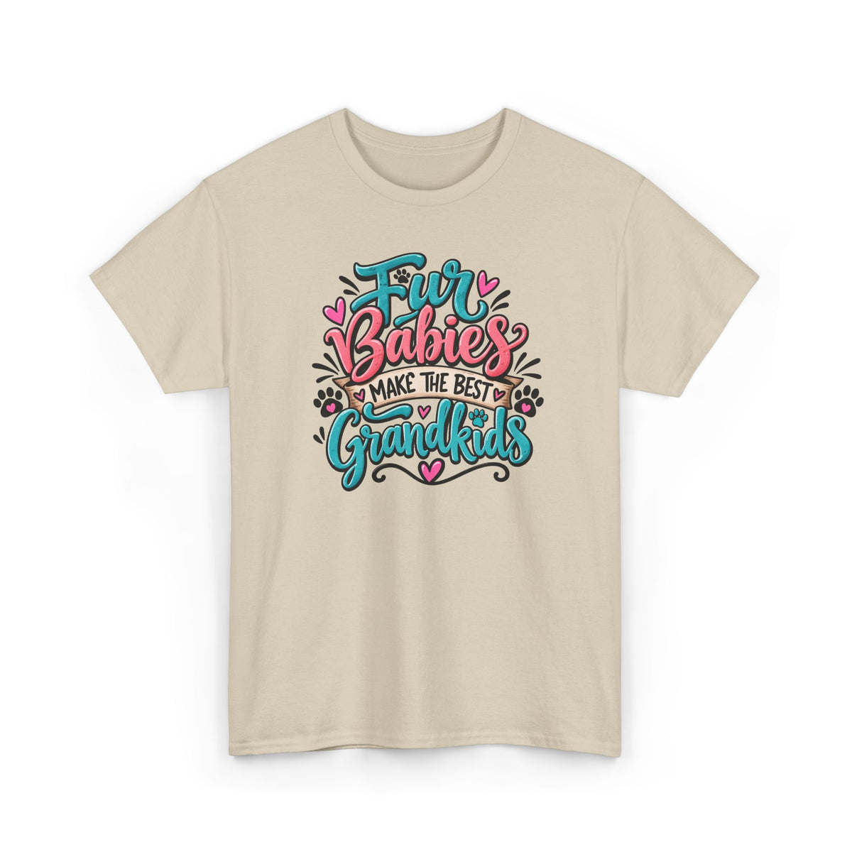 T-Shirt — "Fur Babies Make the Best Grandkids" Pet Lover Graphic Tee