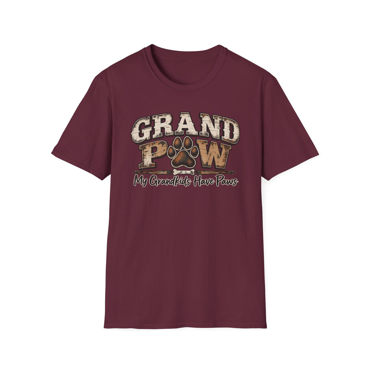 T-Shirt — "Grand Paw" My Grandkids Have Paws Dog Lover Tee