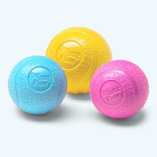 Floating Fetch Ball Water Play Toy Durable Dog Ball Tough Chewer Design Ball Launcher Compatible Standard Size Safe Tennis Ball Alternative Hollow Core Construction Active Dogs Fetch Games Squishy Texture Chomp Sessions Indestructible