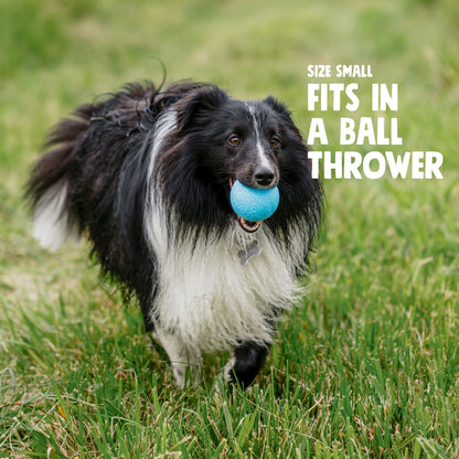 Ball Launcher Compatible Toy Fits Standard Thrower Durable Dog Ball Tough Chewer Design Floating Fetch Games Active Dogs Perfect Outdoor Play Hollow Core Squishy Texture Safe Tennis Ball Alternative Water Play Toy Indestructible