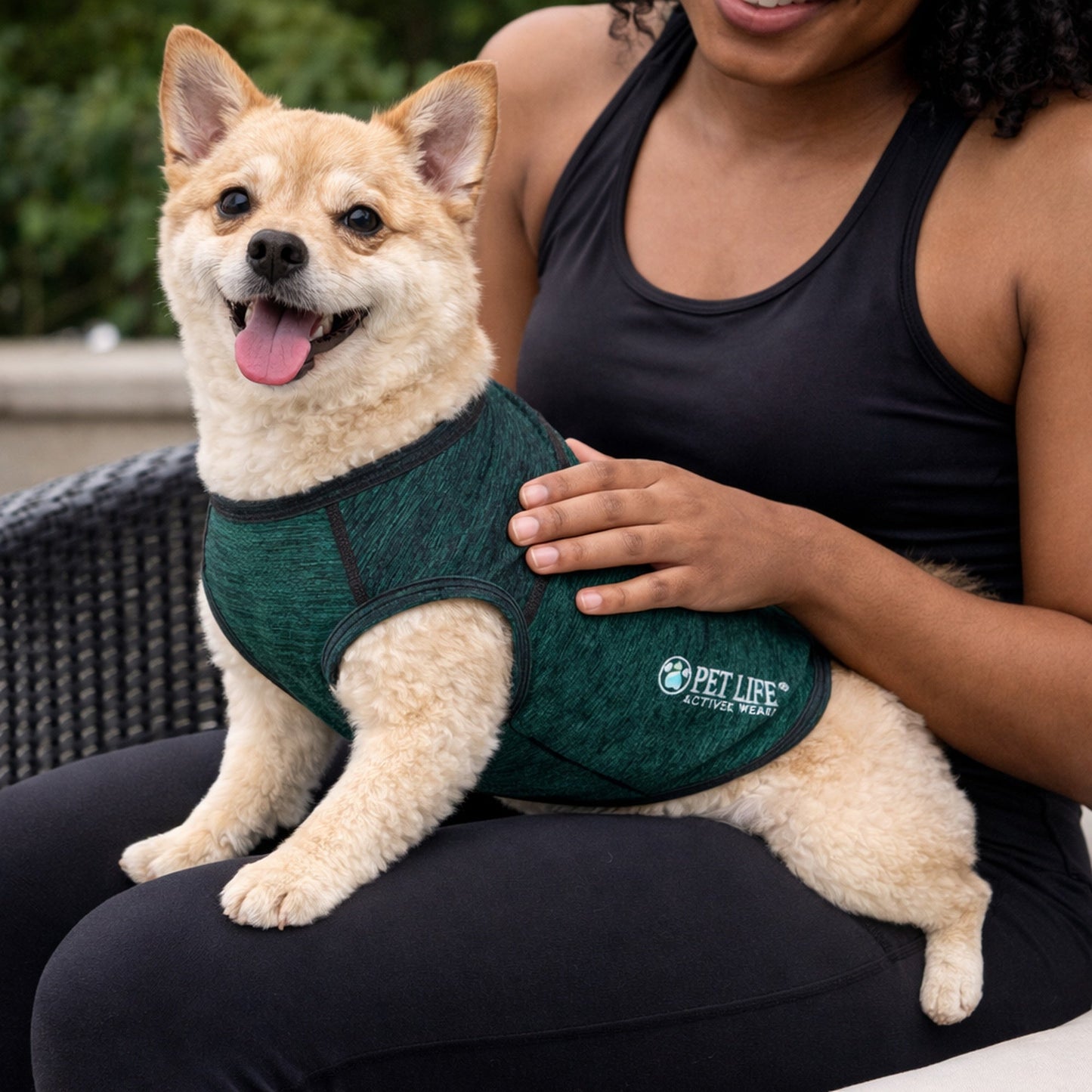 Pet Life ® Active 'Aero-Pawlse' Quick-Dry and 4-Way-Stretch Yoga Fitness Dog T-Shirt Tank Top