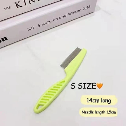 Stainless Steel Pet Flea and Shedding Comb | Grooming Tool for Dogs and Cats
