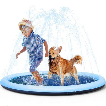 Dog Sprinkler Mat – Nonslip Outdoor Water Play for Summer Cooling